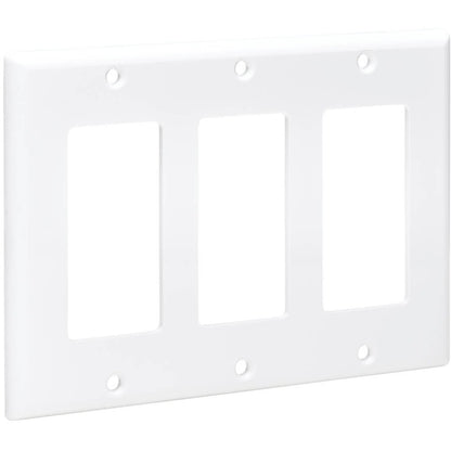 Plaque frontale triple Tripp Lite par Eaton, style Decora - verticale, blanche N042D-300-WH