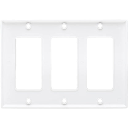 Plaque frontale triple Tripp Lite par Eaton, style Decora - verticale, blanche N042D-300-WH