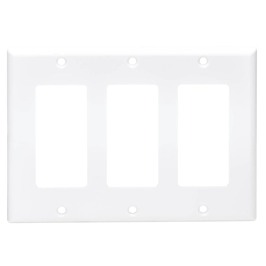 Plaque frontale triple Tripp Lite par Eaton, style Decora - verticale, blanche N042D-300-WH