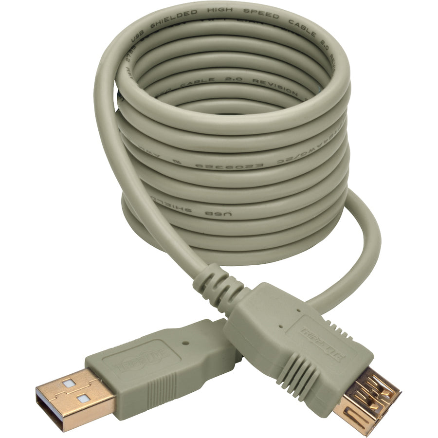Câble d'extension USB 2.0 haute vitesse Tripp Lite par Eaton (M/F), beige, 1,8 m U024-006-BE