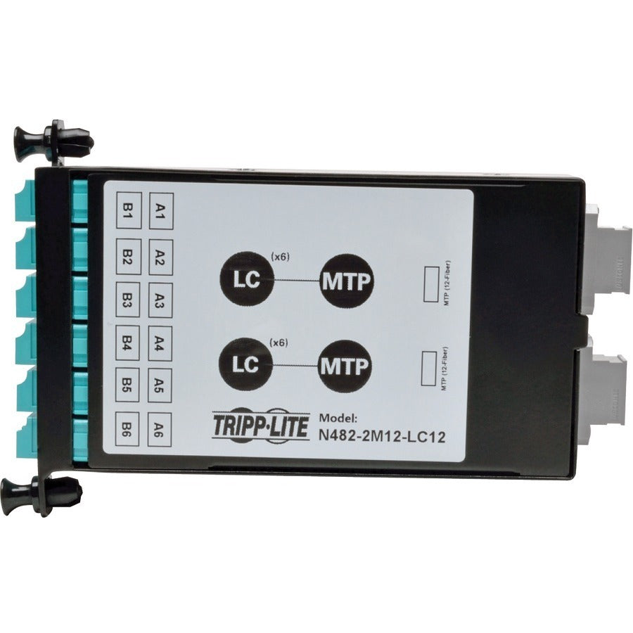 Tripp Lite 12-Fiber Patch Panel 2 MTP/MPO to 12 LC 10Gb Breakout Cassette N482-2M12-LC12