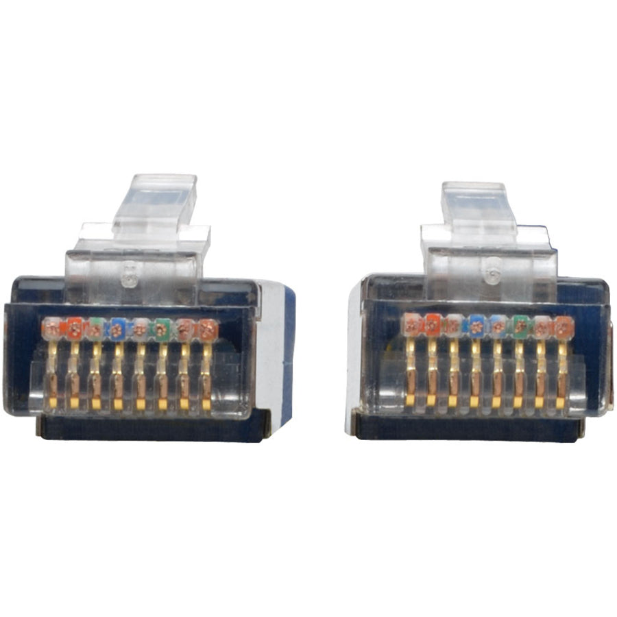 Câble de raccordement STP blindé moulé Cat5e 350 MHz Tripp Lite par Eaton (RJ45 M/M), bleu, 6 pi. N105-006-BL