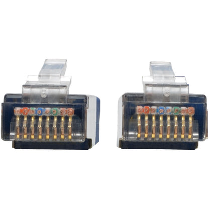 Câble de raccordement STP blindé moulé Cat5e 350 MHz Tripp Lite par Eaton (RJ45 M/M), bleu, 6 pi. N105-006-BL