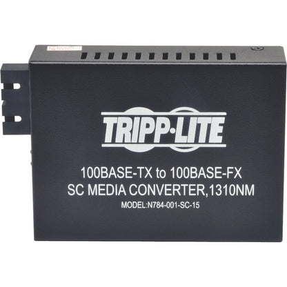 Tripp Lite by Eaton 10/100 SC Singlemode Media Converter, 15km, 1310nm N784-001-SC-15