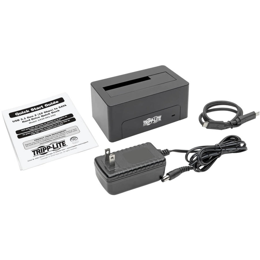 Station d'accueil pour lecteur Tripp Lite by Eaton U439-001-CG2 - Interface hôte externe USB 3.1 Type C - Noir U439-001-CG2