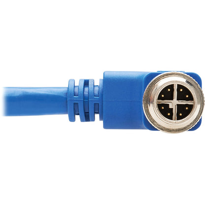 Tripp Lite by Eaton NM12-6A3-01M-BL M12 X-Code Cat6a 10G Ethernet Cable, M/M, Blue, 1 m (3.3 ft.) NM12-6A3-01M-BL