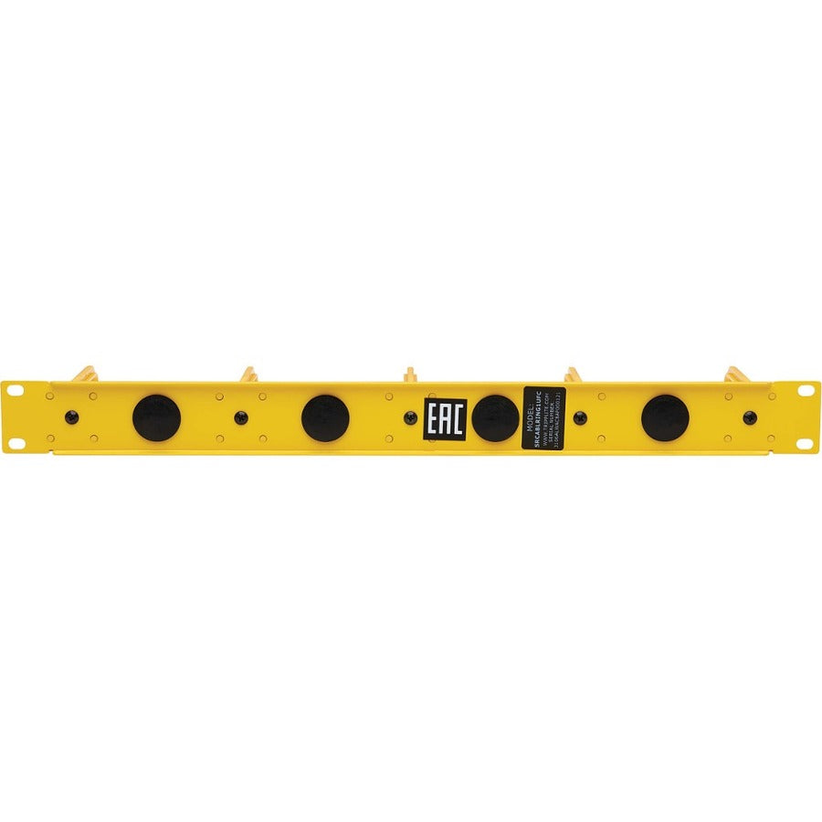 Tripp Lite by Eaton Horizontal Cable Manager - Flexible Rings, Yellow, 1U SRCABLERING1UFC