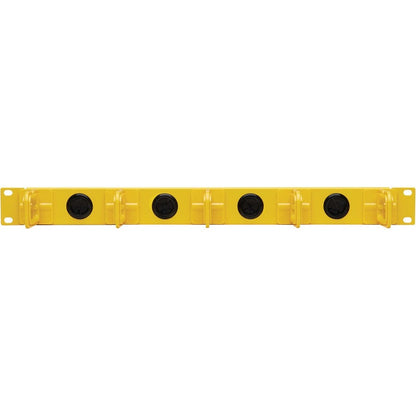 Tripp Lite by Eaton Horizontal Cable Manager - Flexible Rings, Yellow, 1U SRCABLERING1UFC