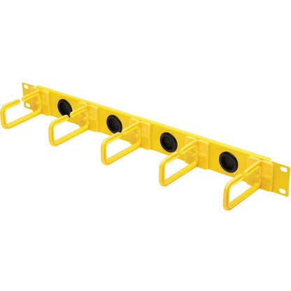 Tripp Lite by Eaton Horizontal Cable Manager - Flexible Rings, Yellow, 1U SRCABLERING1UFC