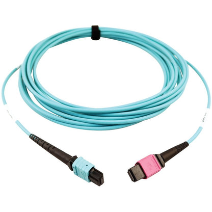 Câble à fibre optique multimode 50/125 OM4 400G Tripp Lite par Eaton N846D-05M-24DAQ, turquoise, 5 m N846D-05M-24DAQ