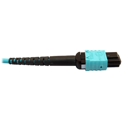 Câble à fibre optique multimode 50/125 OM4 400G Tripp Lite par Eaton N846D-05M-24DAQ, turquoise, 5 m N846D-05M-24DAQ