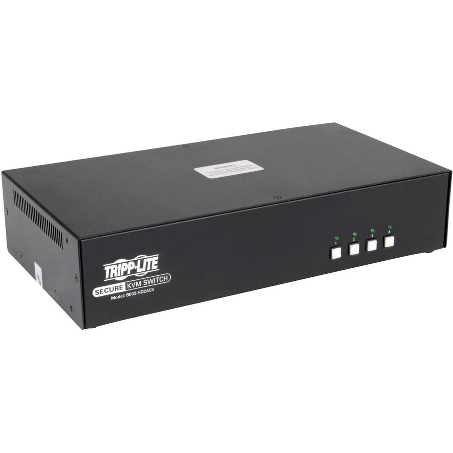 Commutateur KVM HDMI vers DisplayPort 4 ports certifié NIAP PP3.0 Tripp Lite par Eaton B002-HD2AC4 sécurisé B002-HD2AC4