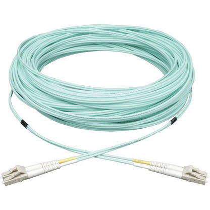 Câble de raccordement LSZH OM3 50/125 duplex 10 Gb MMF 8 m (26 pi) Tripp Lite par Eaton (LC/LC) - Aqua N820-08M