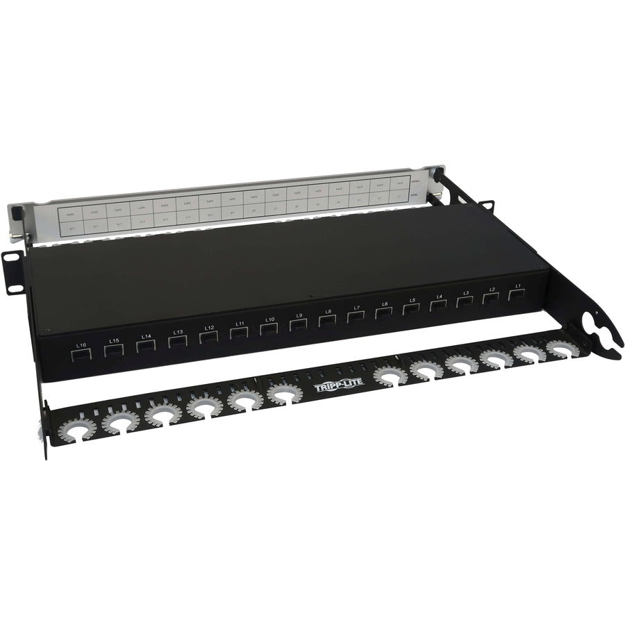 Panneau MPO à feuillets plats Tripp Lite par Eaton N48LSM-16X16, 16 x 16 ports, 1U N48LSM-16X16