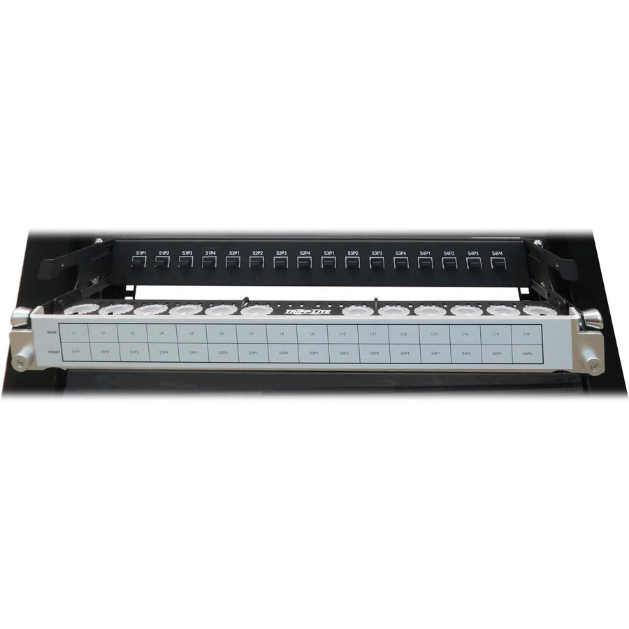 Panneau MPO à feuillets plats Tripp Lite par Eaton N48LSM-16X16, 16 x 16 ports, 1U N48LSM-16X16