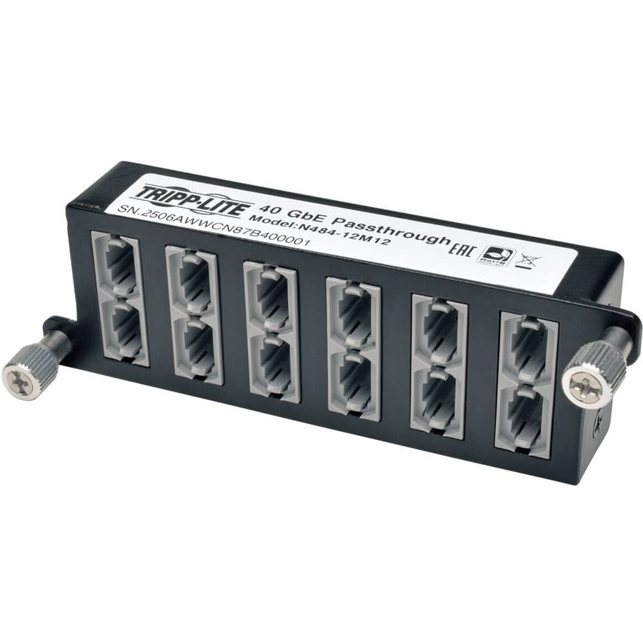 Tripp Lite 40Gb High Density Pass-Through Cassette 12 12-Fiber MTP/MPO N484-12M12