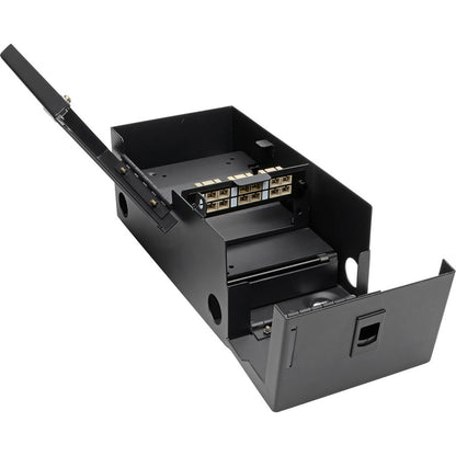 Boîtier de distribution de fibre optique à montage mural Tripp Lite par Eaton, capacité de 2 panneaux N492-WM2-BK