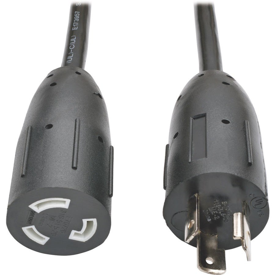 Câble d'extension de cordon d'alimentation Tripp Lite 6 pieds L5-20P à L5-20R avec connecteurs verrouillables robuste 20 A 12 AWG 6' P046-006-LL