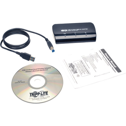 Adaptateur d'affichage vidéo double moniteur USB 3.0 vers DVI et HDMI Tripp Lite par Eaton U344-001-HDDVI
