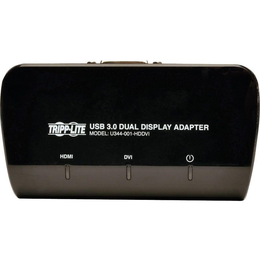 Adaptateur d'affichage vidéo double moniteur USB 3.0 vers DVI et HDMI Tripp Lite par Eaton U344-001-HDDVI