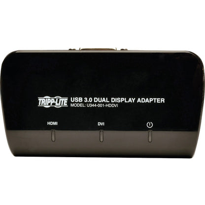 Adaptateur d'affichage vidéo double moniteur USB 3.0 vers DVI et HDMI Tripp Lite par Eaton U344-001-HDDVI
