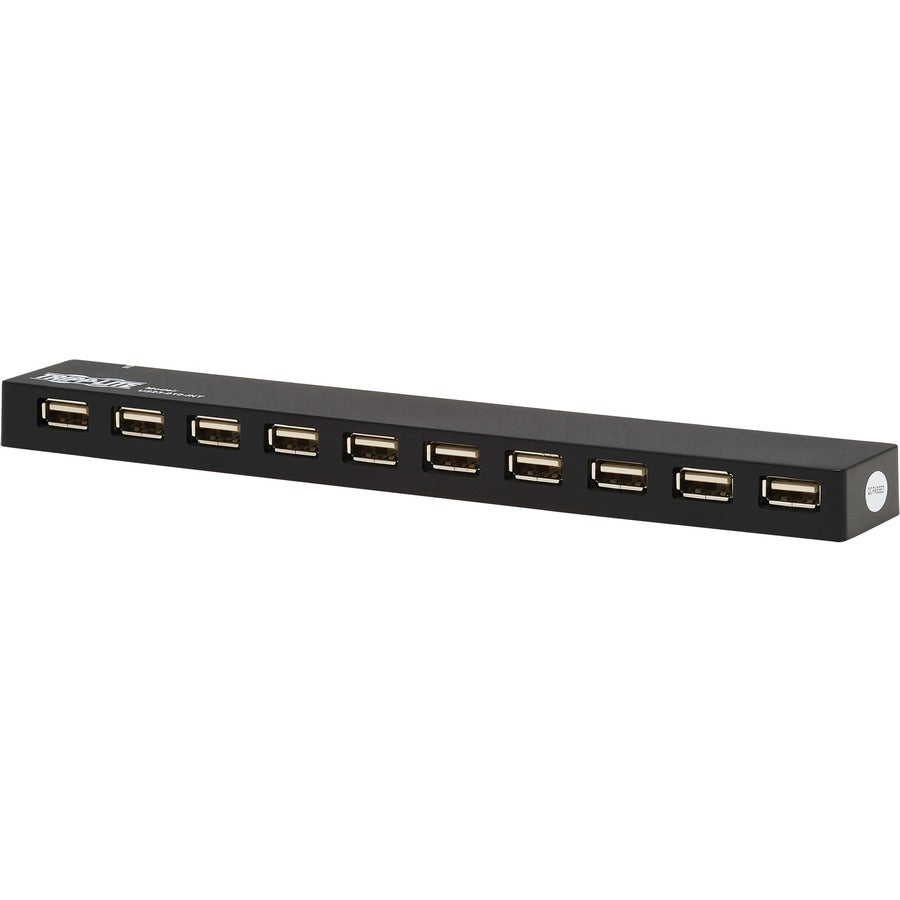 Hub USB 10 ports Tripp Lite par Eaton avec alimentation et adaptateurs de prise internationaux U223-010-INT
