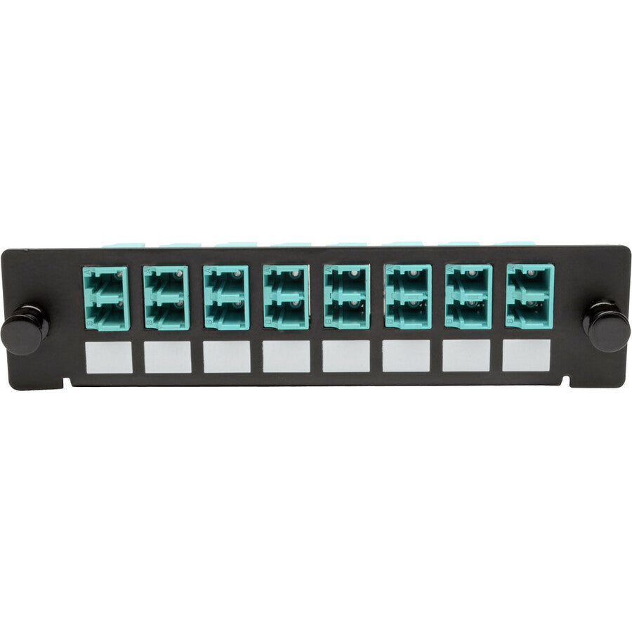 Tripp Lite by Eaton High-Density Fiber Adapter Panel (MMF/SMF), 8 LC Duplex Connectors, Black N492-08D-LC