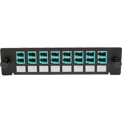 Tripp Lite by Eaton High-Density Fiber Adapter Panel (MMF/SMF), 8 LC Duplex Connectors, Black N492-08D-LC
