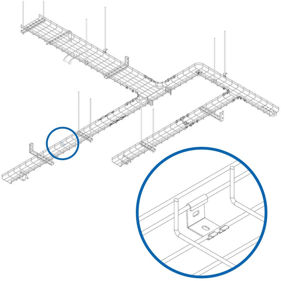 Support de montage pour chemin de câbles Tripp Lite by Eaton SmartRack SRWBWALLBRKTLD - Noir SRWBWALLBRKTLD
