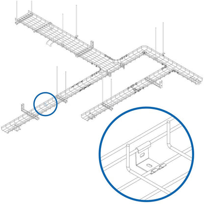 Support de montage pour chemin de câbles Tripp Lite by Eaton SmartRack SRWBWALLBRKTLD - Noir SRWBWALLBRKTLD