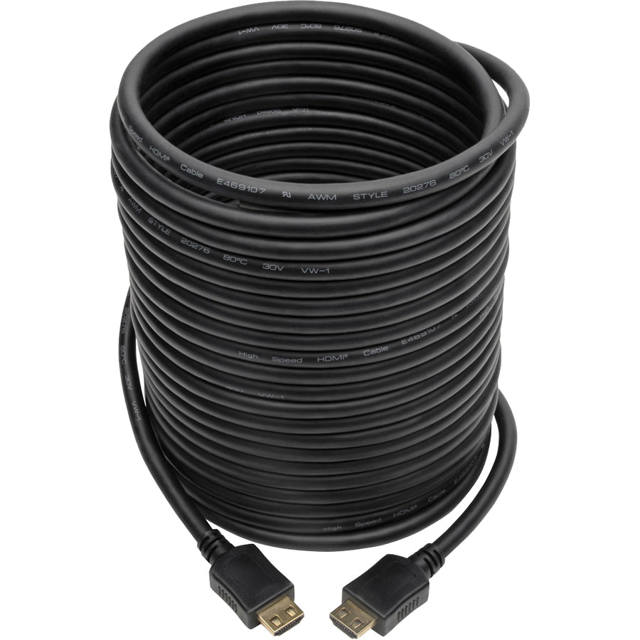 Câble HDMI haute vitesse Tripp Lite par Eaton, 30 pieds, avec connecteurs de préhension - 4K, M/M, noir P568-030-BK-GRP