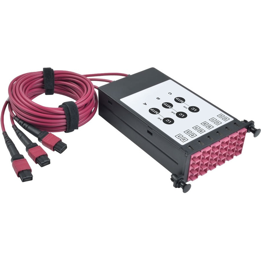 Cassette de dérivation de fibre optique OM4 Tripp Lite par Eaton N482-3M8L12-B N482-3M8L12-B