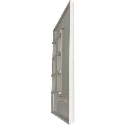 Plaque murale simple à 6 ports Safe-IT de Tripp Lite par Eaton, antibactérienne, ivoire mat, TAA N042AB-006-IVM