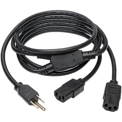 Câble répartiteur en Y pour cordon d'alimentation Tripp Lite de 6 pieds 5-15P vers 2xC13 10A 18AWG 6' P006-006-2