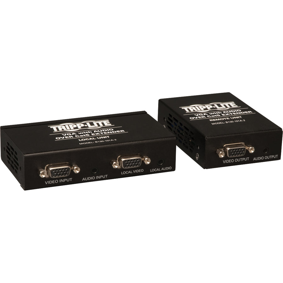 Kit d'extension VGA + audio sur Cat5 Tripp Lite par Eaton (émetteur + récepteur) B130-101A-2