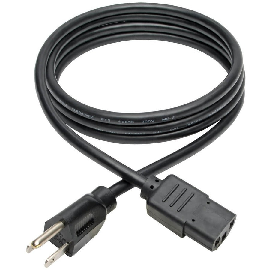 Câble d'alimentation pour ordinateur Tripp Lite 6 pieds 5-15P vers C13 10A 18AWG 6' P006-006