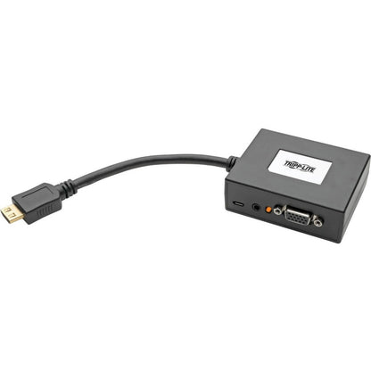 Adaptateur/séparateur HDMI vers VGA + audio à 2 ports Tripp Lite par Eaton, 1920 x 1080 (1080p), TAA P131-06N-2VA-U