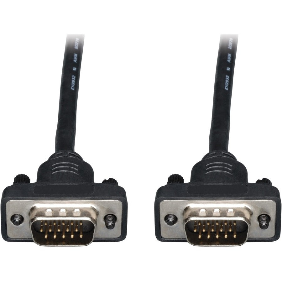 Câble coaxial VGA pour moniteur Tripp Lite 50 pieds à profil bas avec RVB haute résolution HD15 M/M 50' P502-050-SM