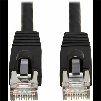 Câble Ethernet SSTP Cat8 40G sans accroc Tripp Lite par Eaton (RJ45 M/M), PoE, noir, 0,6 m (2 pi) N272-F02-BK
