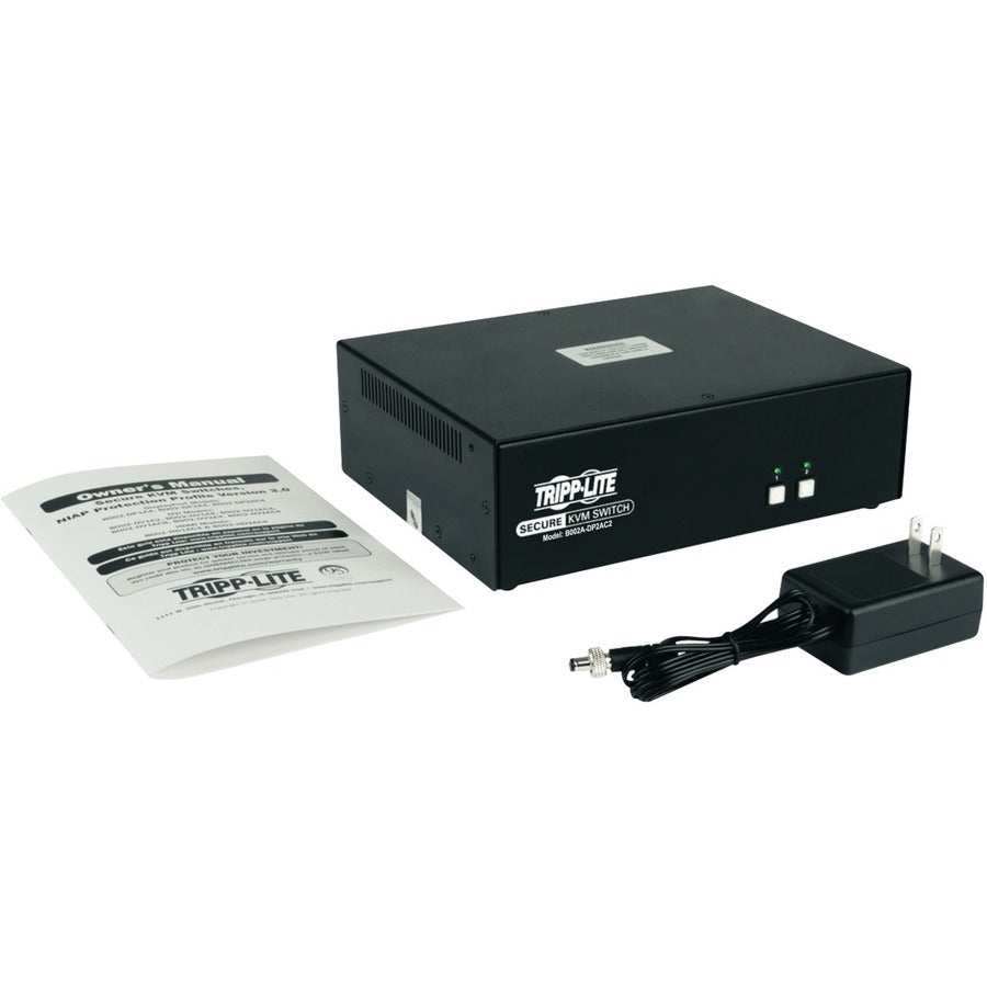 Commutateur KVM DisplayPort 2 ports certifié NIAP PP3.0 Tripp Lite par Eaton B002A-DP2AC2 B002A-DP2AC2