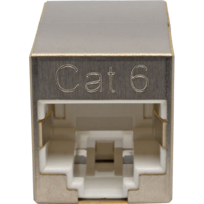 Coupleur en ligne compact blindé modulaire Cat6 droit Tripp Lite par Eaton (RJ45 F/F), TAA N234-001-SH