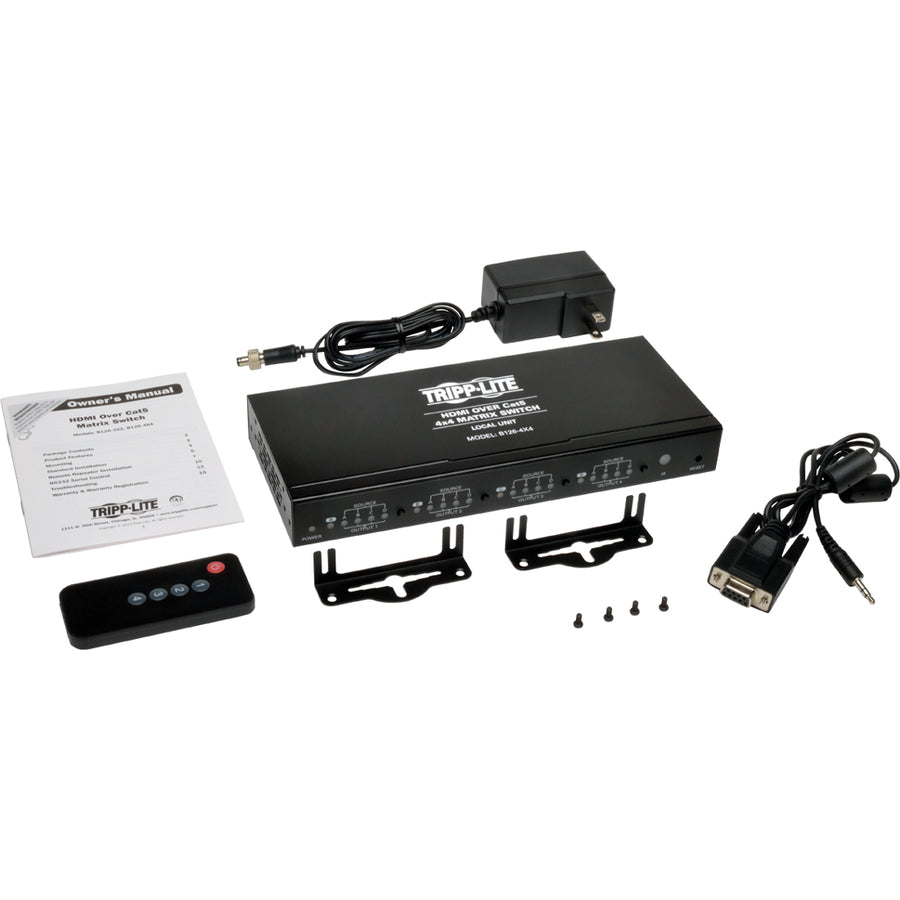 Commutateur répartiteur de matrice HDMI 4 x 4 sur Cat5/Cat6 Tripp Lite par Eaton B126-4X4 B126-4X4