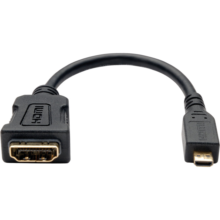 Adaptateur convertisseur Micro HDMI vers HDMI Tripp Lite 6 pouces HDMI mâle type D vers HDMI femelle M/F 6" P142-06N-MICRO