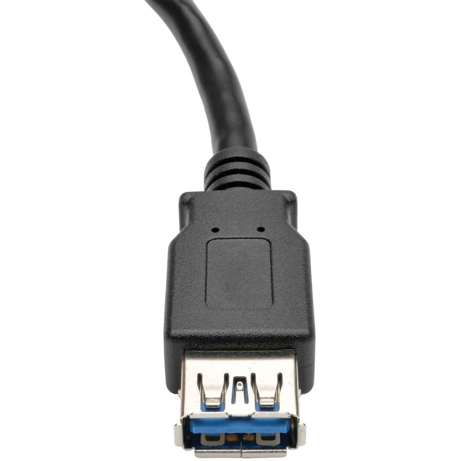 Câble d'extension USB 3.0 SuperSpeed ​​Type-A de Tripp Lite par Eaton (M/F), noir, 6 po U324-06N-BK