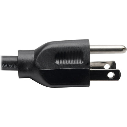 Câble d'extension de cordon d'alimentation Tripp Lite 19 pouces, répartiteur en Y 5-15P vers 5-15R 13A 16AWG 18" P024-18N-13A-2R