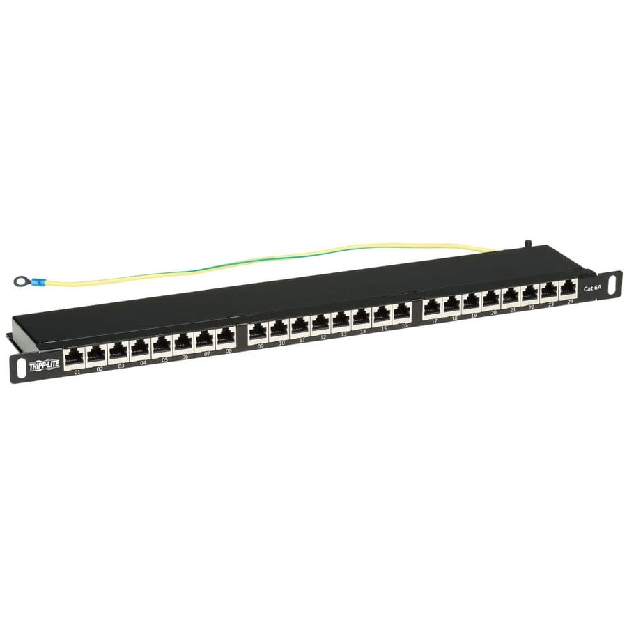 Panneau de brassage Cat6a 24 ports Tripp Lite par Eaton N252A-024-HUSHK, 0,5 U N252A-024-HUSHK