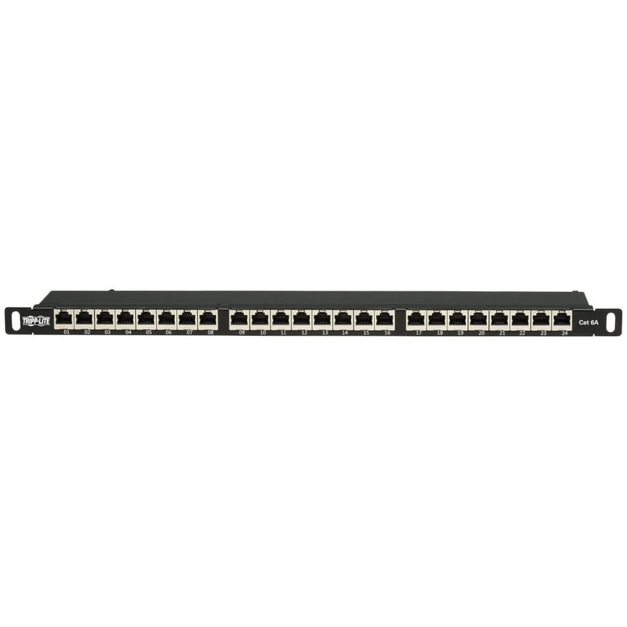 Panneau de brassage Cat6a 24 ports Tripp Lite par Eaton N252A-024-HUSHK, 0,5 U N252A-024-HUSHK