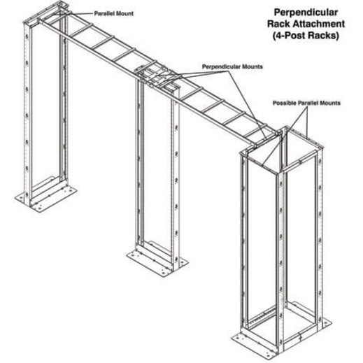 Support de montage pour échelle à câbles Tripp Lite by Eaton SRLADDERATTACH - Noir SRLADDERATTACH
