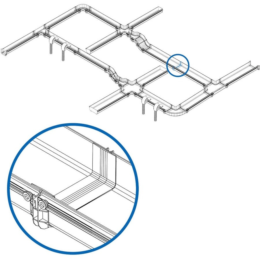 Coupleur sans outil Tripp Lite par Eaton pour système de routage de fibre, 240 mm (10 po) SRFC10CPL10