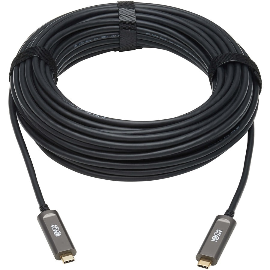 Câble optique actif à fibre optique USB 3.2 Gen 2 Tripp Lite par Eaton, M/M, 10 m (33 pi) U420F-10M-D3
